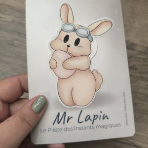 Carte Pépite Monsieur Lapin - Décoration textile enfant - Joie & Émerveillement